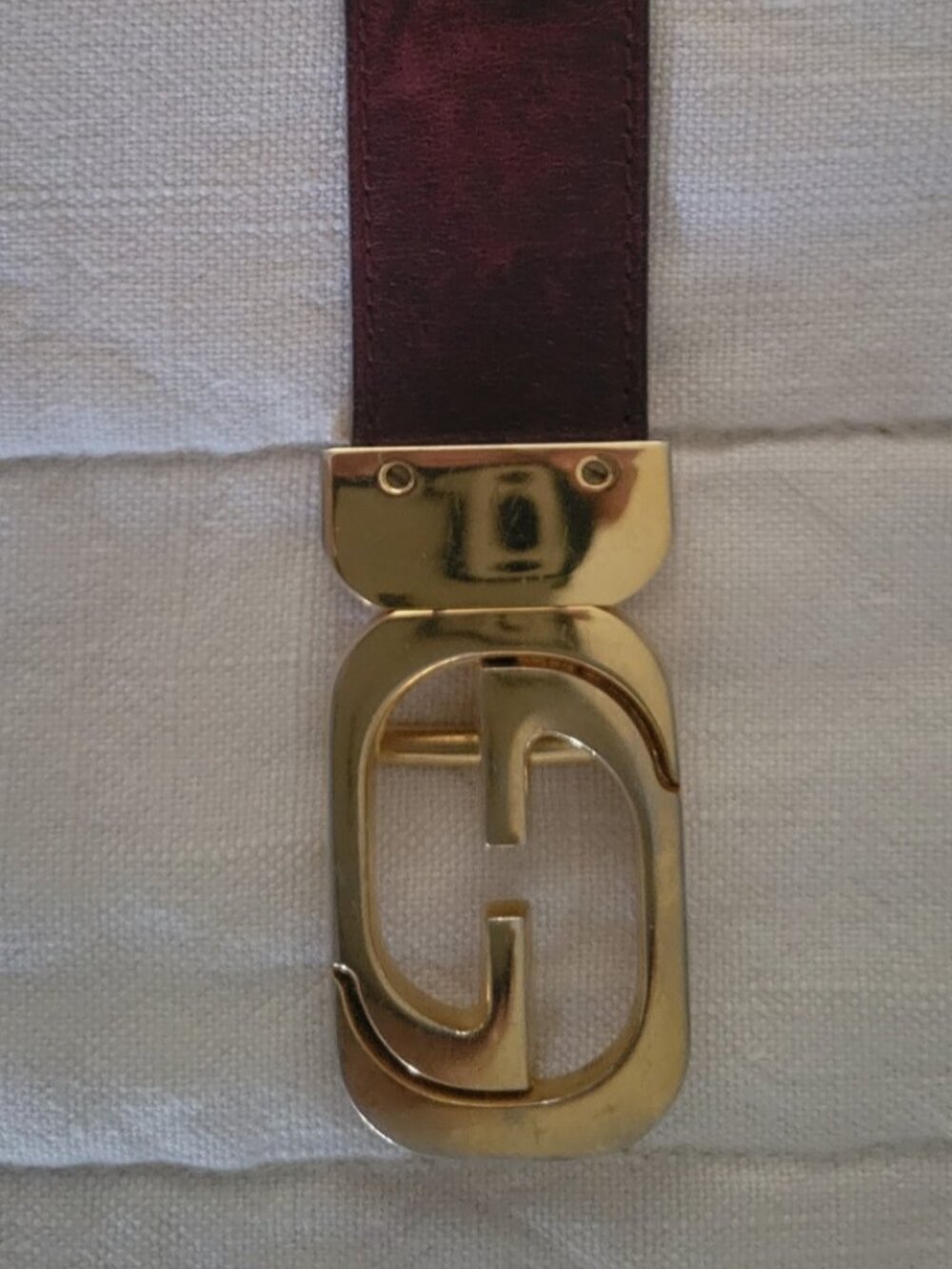 Gucci Vintage belt leather burgundy